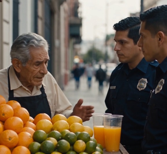 Tres policías se negaron a pagar sus jugos y tiraron la fruta: una llamada convirtió su abuso en un problema que no podían ignorar